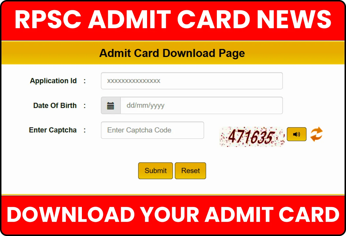 RPSC 2nd Grade Admit Card 2023
