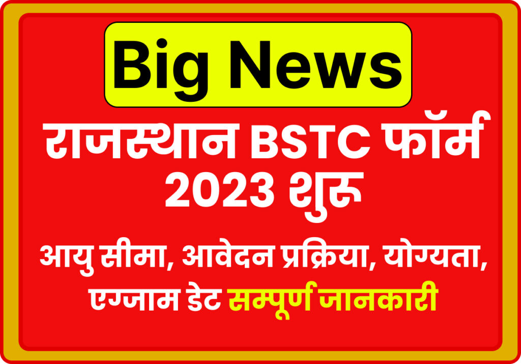 Rajasthan BSTC 2023 Application form 