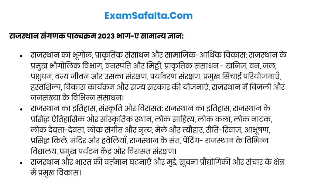 Rajasthan Sanganak Syllabus 2023 in Hindi 2
