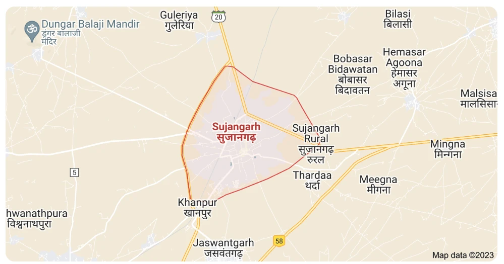 Sujangarh District Maps
